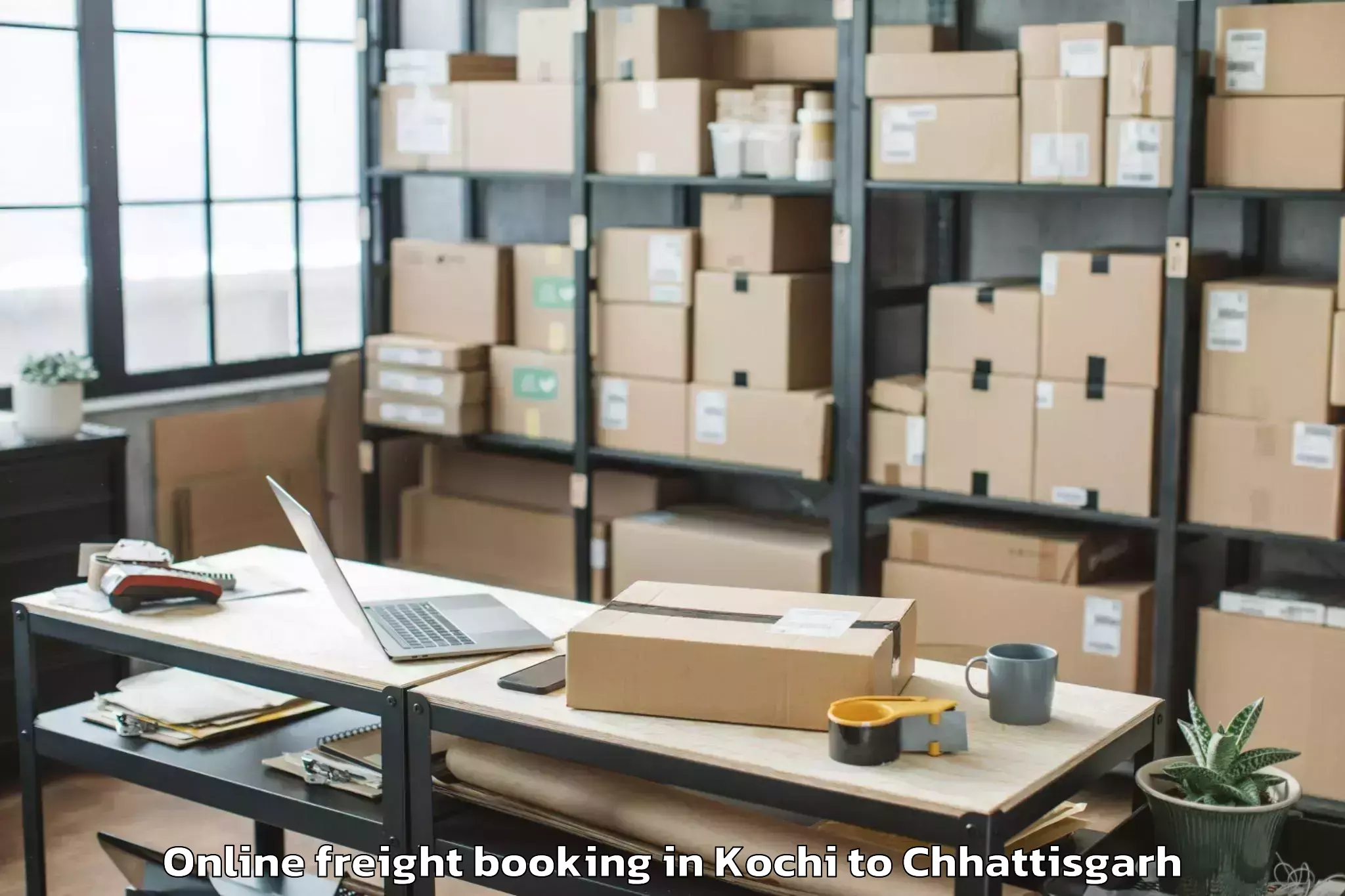 Discover Kochi to Marwahi Online Freight Booking